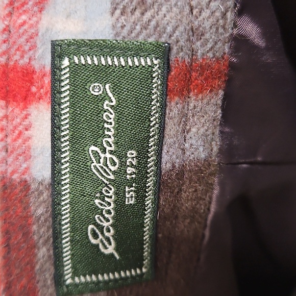 Eddie Bauer Skirt Womens 4 Brown Multi Plaid Wool Cashmere Blend Preppy Academia - Picture 5 of 6